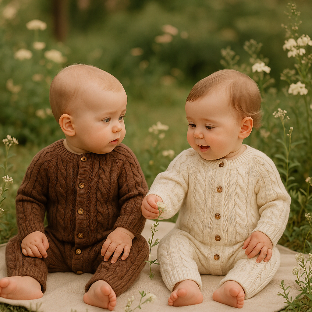 Grenouillère Bébé Tricot en Coton