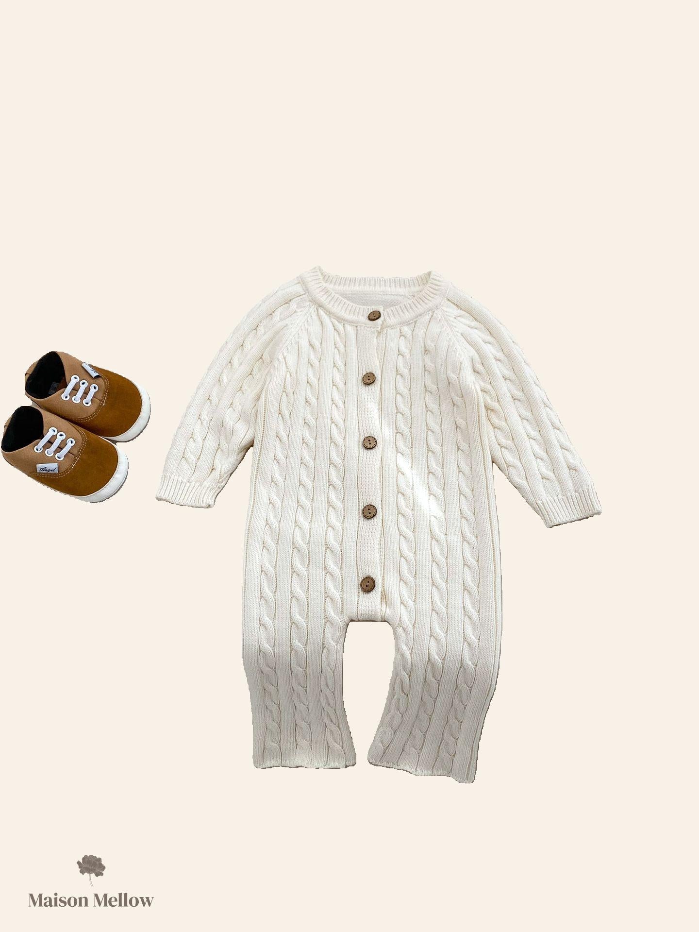 Grenouillère Bébé Tricot en Coton