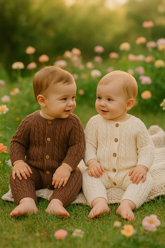 Grenouillère Bébé Tricot en Coton